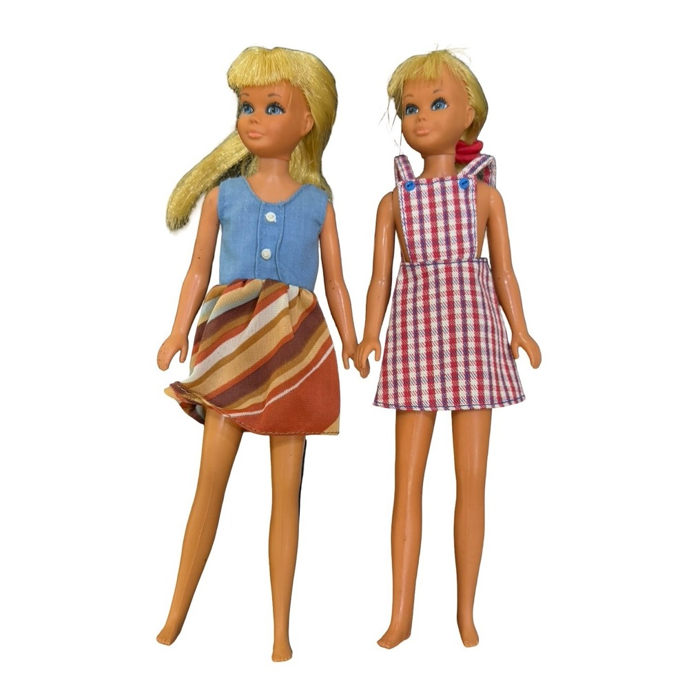 Vintage 1967 60s 70s Mod Barbie Skipper Dolls Korea TLC Repair Lot Clothes